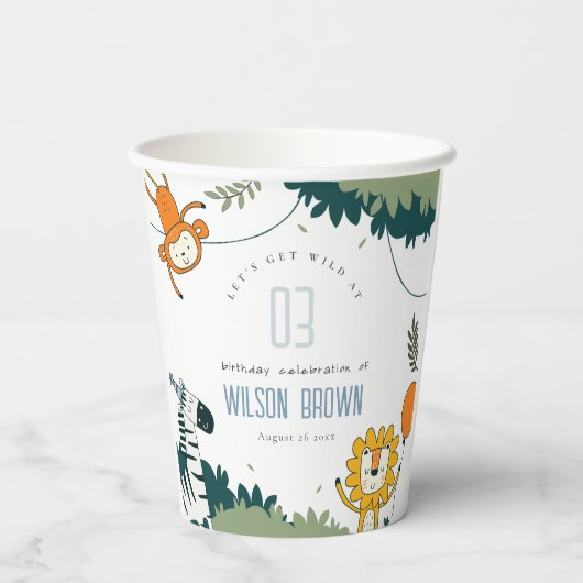 Wilde Oerwouden Kinderen elke zondag Papieren Bekers (Achterkant)