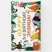 Wilde Oerwouden met kinderen op zaterdag Spandoek (Verticaal)