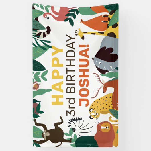 Wilde Oerwouden met kinderen op zaterdag Spandoek (Verticaal)