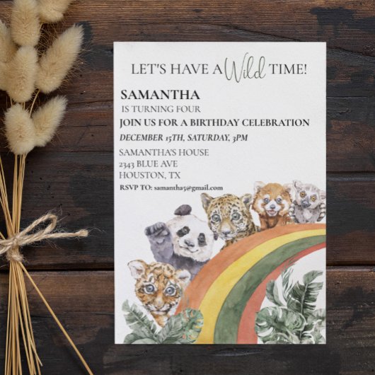 Wilde Oerwouden Regenboogdag Kaart