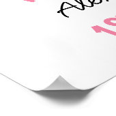 Wilde Oerwouden Roze Floral Birthday Welkom Poster (Hoek)