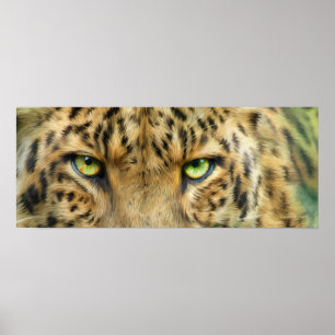 Wilde ogen - Poster leopard Fine Art/Print
