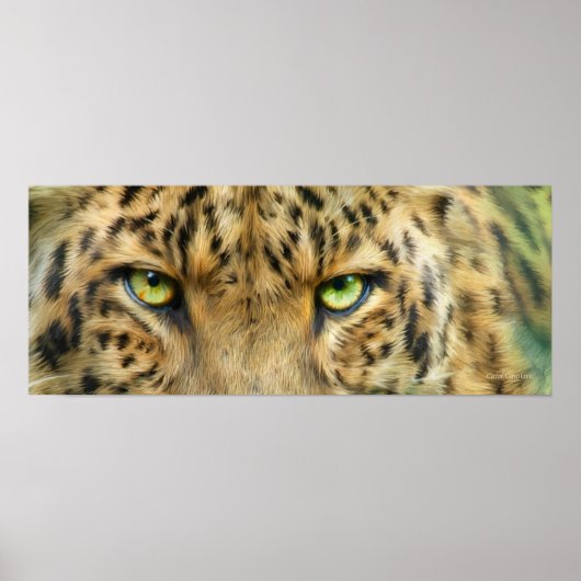 Wilde ogen - Poster leopard Fine Art/Print (Voorkant)