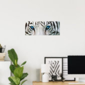 Wilde ogen - White Tiger Art Poster of Print (Thuiskantoor)