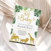 Wilde Olifant Giraffe Jungle Baby Borrel Kaart