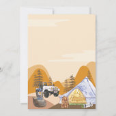 wilde One Happy Camper Woodland 1e verjaardag Kaart (Achterkant)