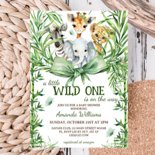 Wilde One Safari Boog Baby Shower Kaart