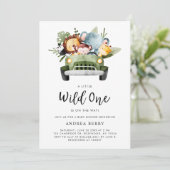 Wilde One Safari Dieren Geslacht Neutraal Kaart (Staand voorkant)