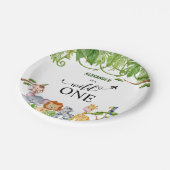 Wilde One Safari Oerwoud Animals Waterverf Papieren Bordje (Gekanteld)