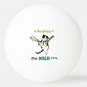 Wilde One Tuxedo Kat Ping Pong Bal Pingpongbal