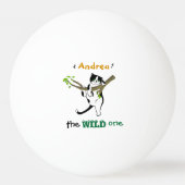 Wilde One Tuxedo Kat Ping Pong Bal Pingpongbal (Achterkant)