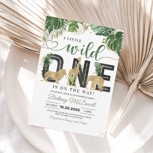 Wilde oneafari Jongen Baby Shower Uitnodiging