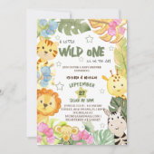 Wilde Ones Safari Geslacht Neutrale Baby Shower Kaart (Voorkant)