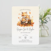 Wilde Ones Triplets Gezamenlijke 1e Verjaardag Kaart (Staand voorkant)