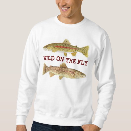 Wilde op de vlucht - Trout Art Apparel Trui (Voorkant)