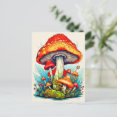 Wilde Opspringende Bos Paddenstoelen Briefkaart (Staand voorkant)