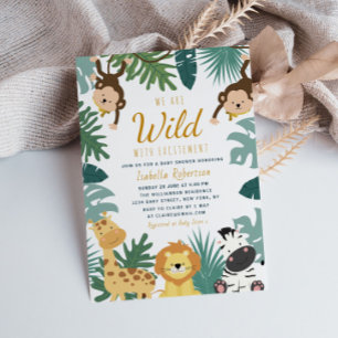 WILDE OPWINDING   Safari baby shower uitnodiging