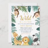 WILDE OPWINDING | Safari baby shower uitnodiging (Voorkant)