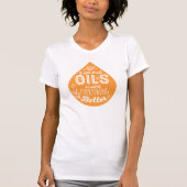 Wilde Oranje olievlek T-shirt (Voorkant)