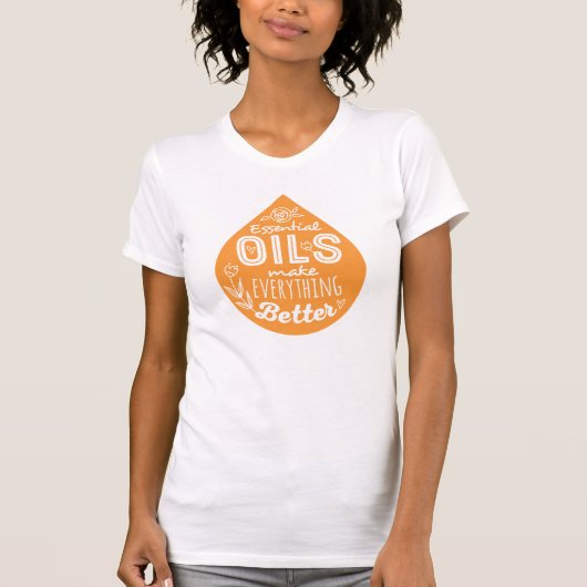Wilde Oranje olievlek T-shirt (Voorkant)