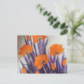 Wilde oranje papaver  briefkaart (Staand voorkant)