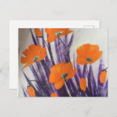 Wilde oranje papaver  briefkaart (Voorkant / Achterkant)