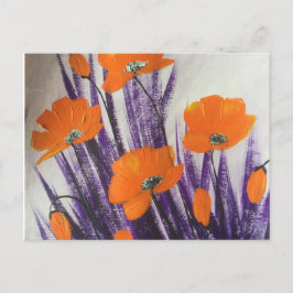 Wilde oranje papaver  briefkaart