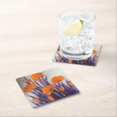 Wilde oranje papaver  kartonnen onderzetters (Insitu)