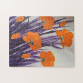 Wilde oranje papaver legpuzzel (Horizontaal)