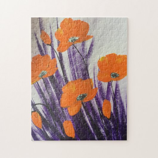 Wilde oranje papaver legpuzzel (Verticaal)