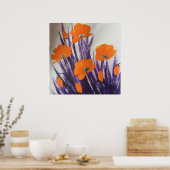 Wilde oranje papaver poster (Keuken)