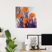 Wilde oranje papaver poster (Thuiskantoor)
