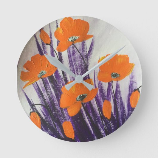 Wilde oranje papaver  ronde klok (Voorkant)