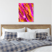 Wilde Oranje rode alcoholinkt Canvas Afdruk (Insitu (Slaapkamer))