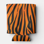 Wilde Oranje zwarte tijgerstripes — Dierafdrukken Blikjeskoeler (Achterkant)