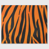Wilde Oranje zwarte tijgerstripes — Dierafdrukken Cadeaupapier (Vlak)