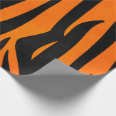 Wilde Oranje zwarte tijgerstripes — Dierafdrukken Cadeaupapier (Hoek)