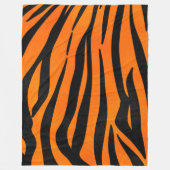 Wilde Oranje zwarte tijgerstripes — Dierafdrukken Fleece Deken (Voorkant)