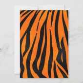 Wilde Oranje zwarte tijgerstripes — Dierafdrukken Kaart (Achterkant)