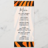 Wilde Oranje zwarte tijgerstripes — Dierafdrukken Menu (Voorkant)