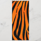 Wilde Oranje zwarte tijgerstripes — Dierafdrukken Menu (Achterkant)