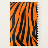 Wilde Oranje zwarte tijgerstripes — Dierafdrukken Planner (Achterkant)