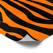 Wilde Oranje zwarte tijgerstripes — Dierafdrukken Poster (Hoek)