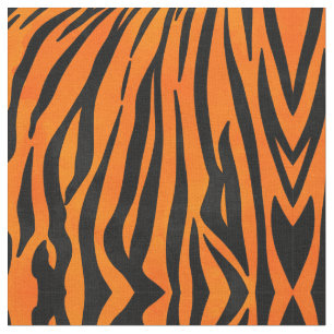 Wilde Oranje zwarte tijgerstripes — Dierafdrukken Stof