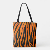 Wilde Oranje zwarte tijgerstripes — Dierafdrukken Tote Bag (Achterkant)