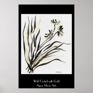Wilde Orchid met Gold Poster