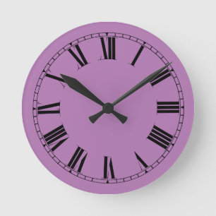 Wilde orchid Solid Color Ronde Klok
