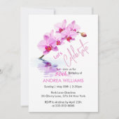 Wilde Orchidee Bloesems 50ste verjaardag Kaart (Voorkant)