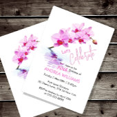 Wilde Orchidee Bloesems 50ste verjaardag Kaart