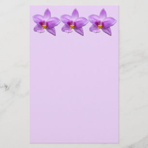 Wilde Orchidee Paarse Tropische Bloem Briefpapier